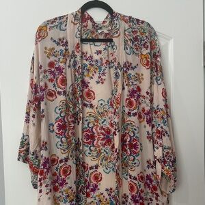 Floral Boho Kimono Blush